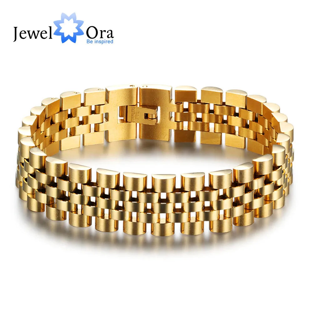 DRAVEN — Gold Stainless Steel Wristband Bracelet