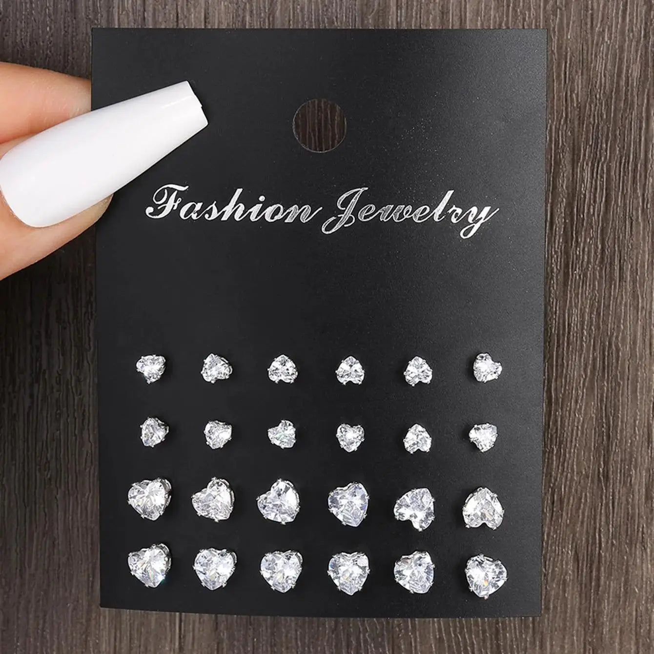 DRAVEN — Minimalist Sparkly Zirconia Earring Set