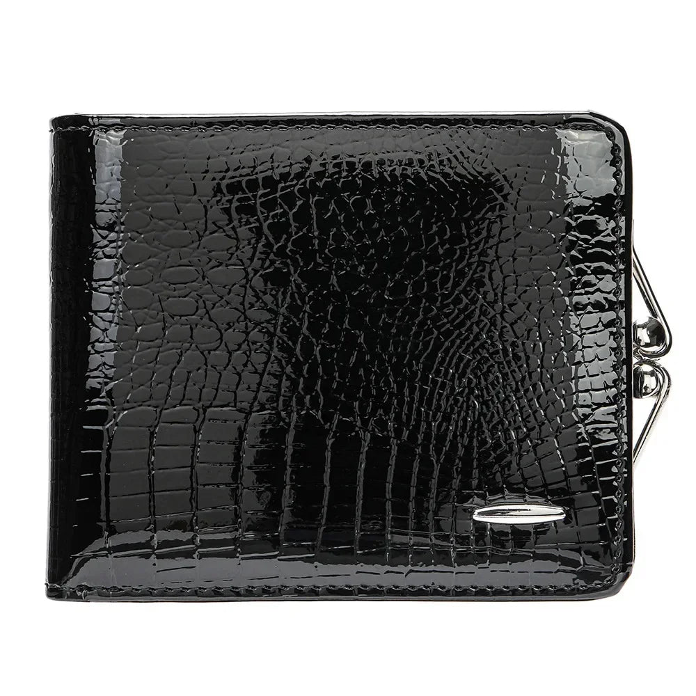 DRAVEN — Luxury Genuine Leather Wallet Women Short Clip Purse