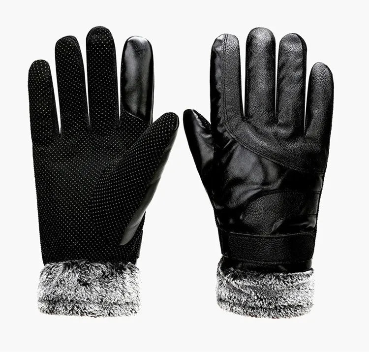 DRAVEN — Winter Leather Gloves – Touchscreen Waterproof Design