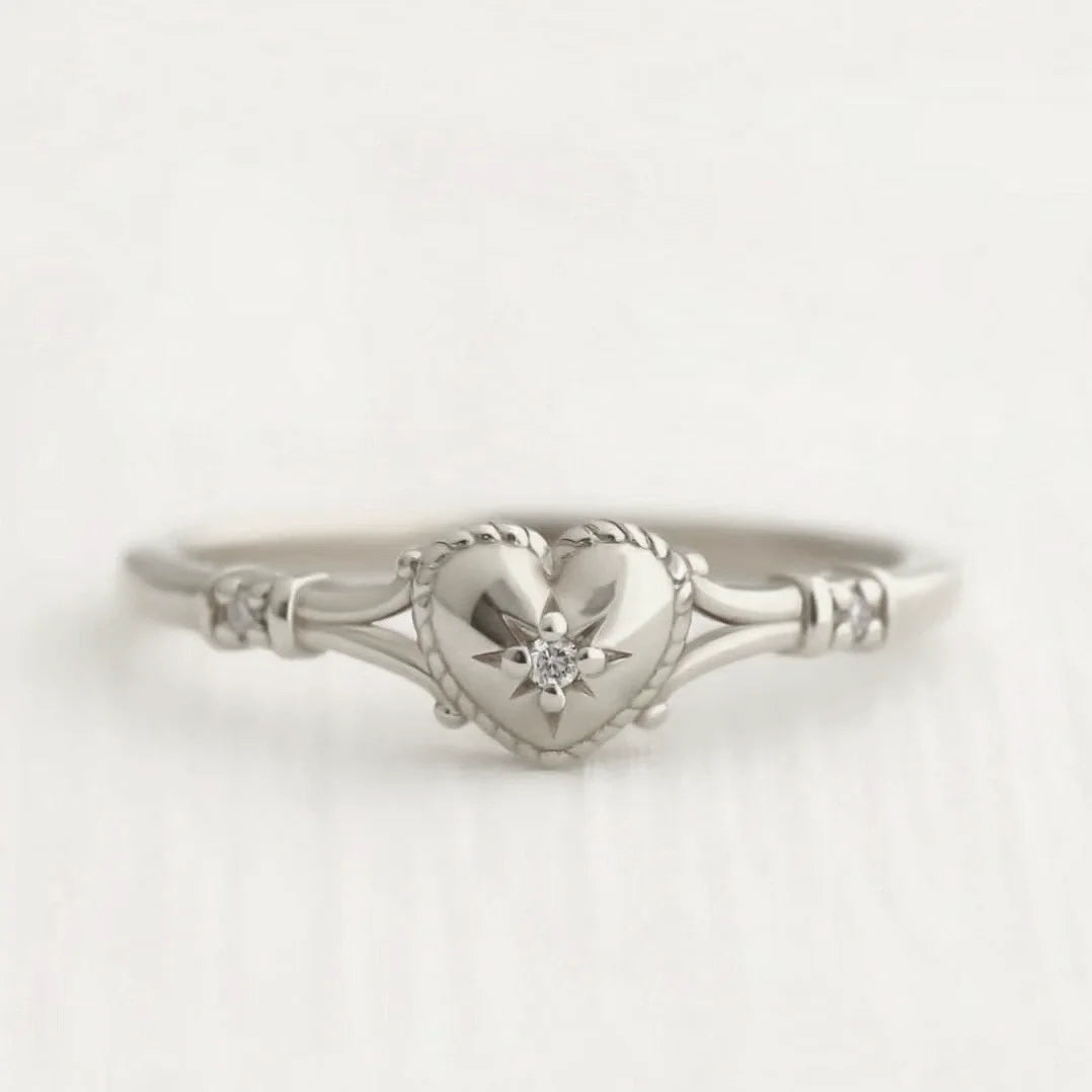 DRAVEN — Gold Plated Heart Stainless Steel Ring