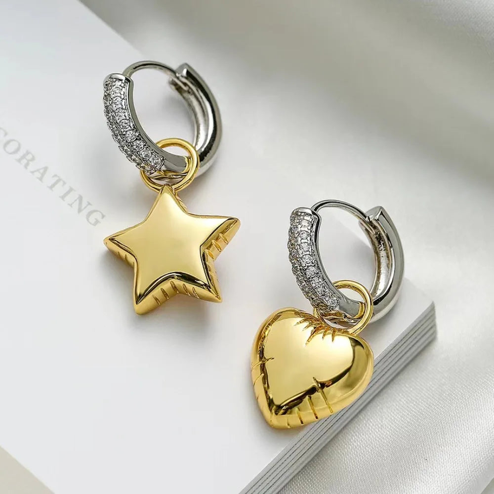 DRAVEN — Asymmetric Star & Love Earrings