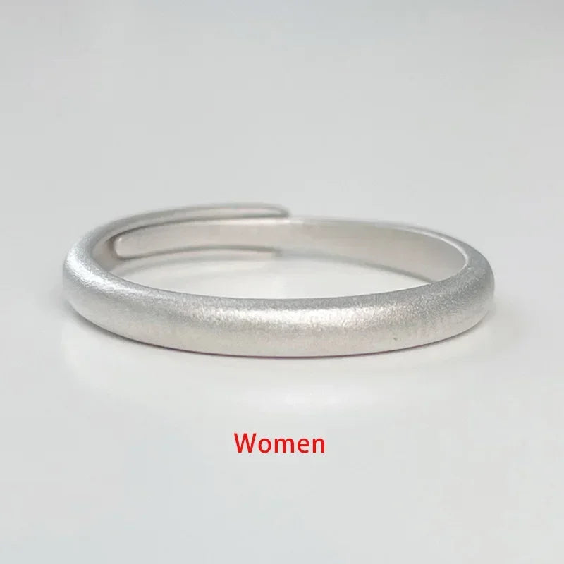 DRAVEN — Minimalist Frosted Silver Ring