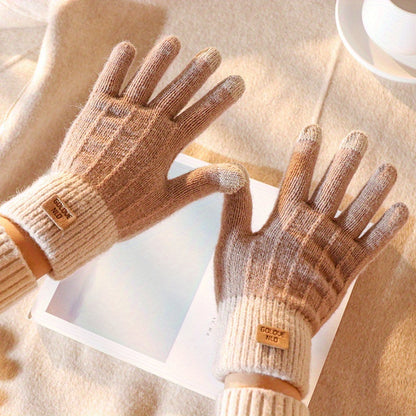 Touchscreen Knitted Gloves – Unisex Winter Warm Style