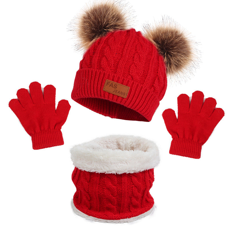 DRAVEN — Baby Knit Winter Set – Pom Pom Hat, Gloves & Scarf