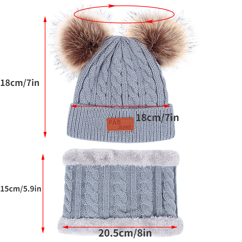 Baby Knit Winter Set – Pom Pom Hat, Gloves & Scarf – Elegant Men's Accessory | Accessorio Uomo Elegante