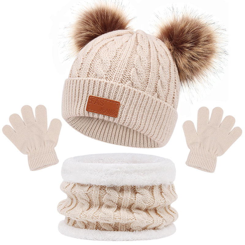 Baby Knit Winter Set – Pom Pom Hat, Gloves & Scarf – Elegant Men's Accessory | Accessorio Uomo Elegante