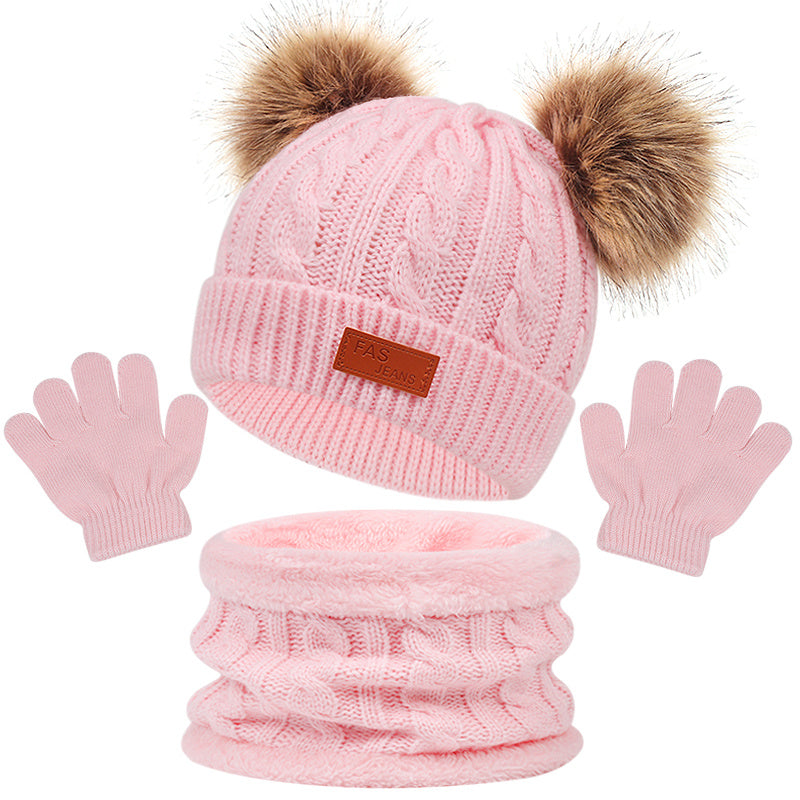 DRAVEN — Baby Knit Winter Set – Pom Pom Hat, Gloves & Scarf