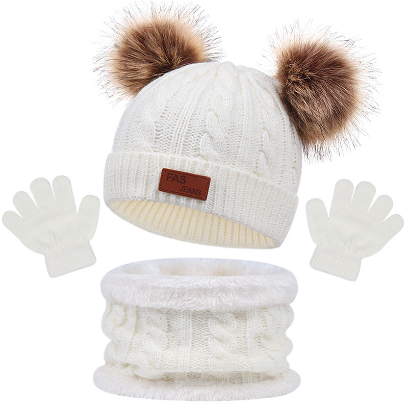 Baby Knit Winter Set – Pom Pom Hat, Gloves & Scarf – Elegant Men's Accessory | Accessorio Uomo Elegante