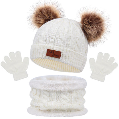Baby Knit Winter Set – Pom Pom Hat, Gloves & Scarf – Elegant Men's Accessory | Accessorio Uomo Elegante