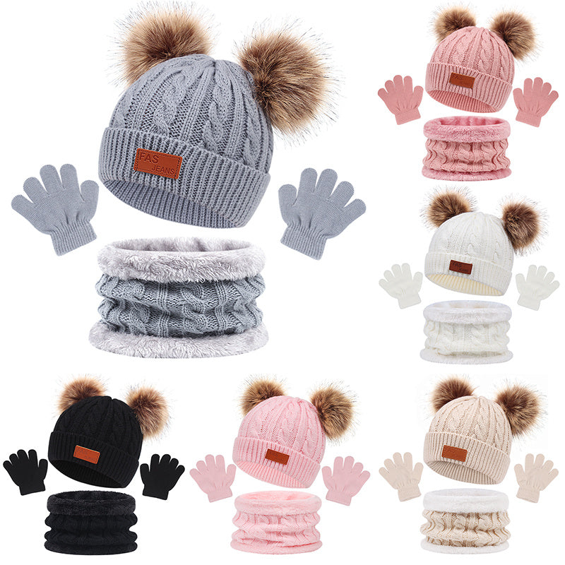 Baby Knit Winter Set – Pom Pom Hat, Gloves & Scarf – Elegant Men's Accessory | Accessorio Uomo Elegante