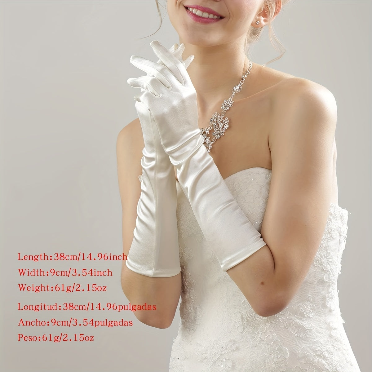 DRAVEN — White Satin Dress Gloves – Elegant Bridal Wedding Style