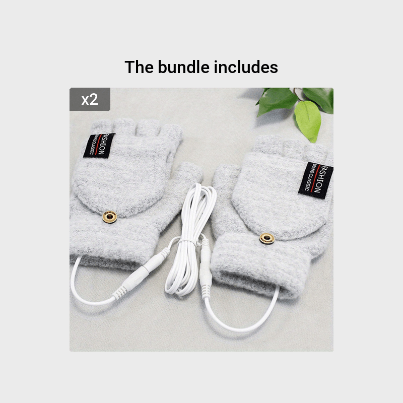 DRAVEN — USB Heated Fingerless Gloves – Knitted Winter Tech Style