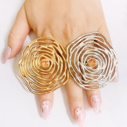 Luxury Gold Plated Statement Ring – Elegant Men's Accessory | Accessorio Uomo Elegante