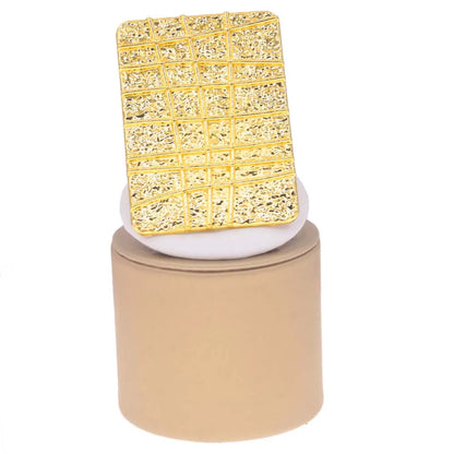 Luxury Gold Plated Statement Ring – Elegant Men's Accessory | Accessorio Uomo Elegante