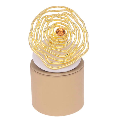 Luxury Gold Plated Statement Ring – Elegant Men's Accessory | Accessorio Uomo Elegante