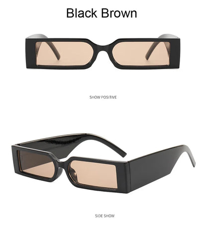 Black Rectangle Sunglasses – Small Frame Vintage Designer Shades – Elegant Men's Accessory | Accessorio Uomo Elegante