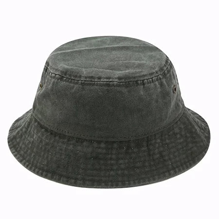 DRAVEN — 2025 Vintage Denim Bucket Hat – Washed Cotton Fisherman Style