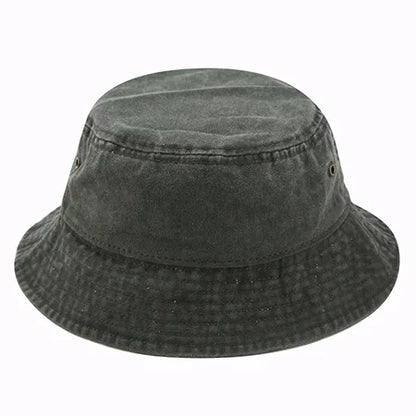 2025 Vintage Denim Bucket Hat – Washed Cotton Fisherman Style – Elegant Men's Accessory | Accessorio Uomo Elegante