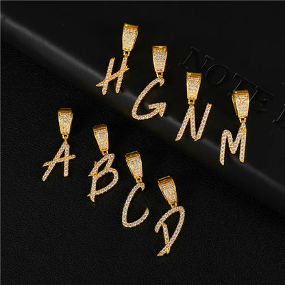 Custom Name Pendant Necklace – Bold Brush Font Design