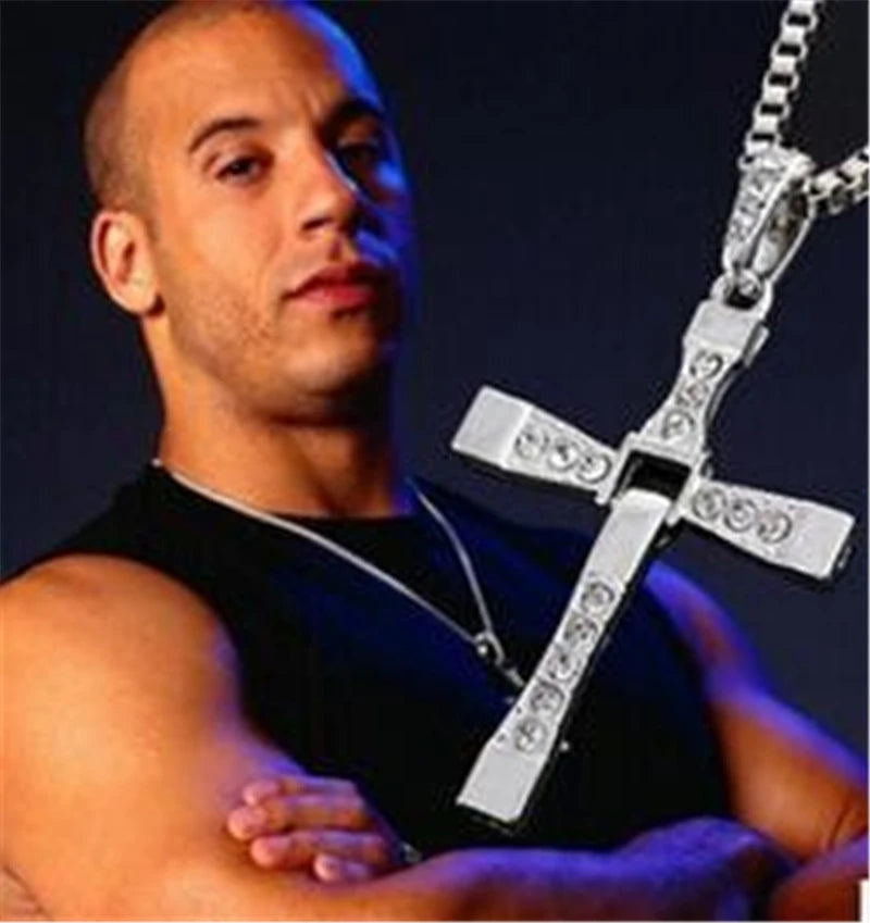 DRAVEN — Toretto Cross Pendant Necklace – Fast & Furious Inspired Jewelry for Men