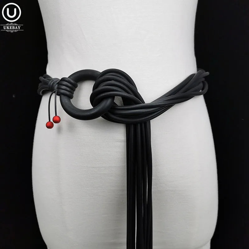 DRAVEN — Fashion PU Leather Strap Belt Women Adjustable Knot Design
