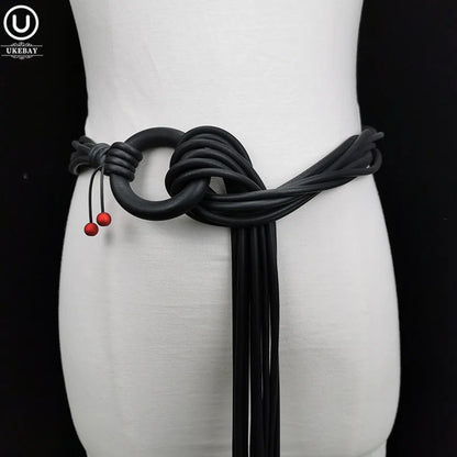 Fashion PU Leather Strap Belt Women Adjustable Knot Design – Elegant Men's Accessory | Accessorio Uomo Elegante