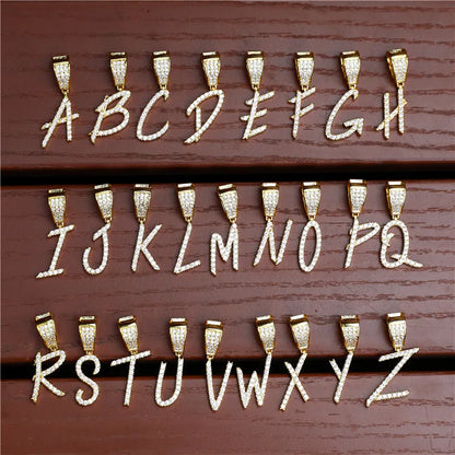 Custom Name Pendant Necklace – Bold Brush Font Design