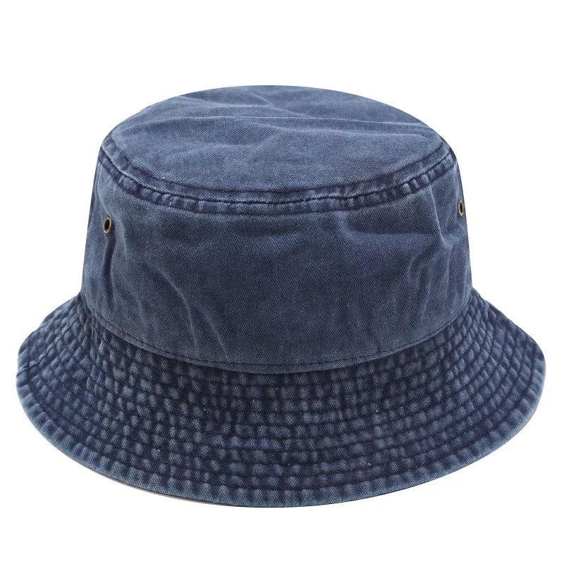 DRAVEN — 2025 Vintage Denim Bucket Hat – Washed Cotton Fisherman Style