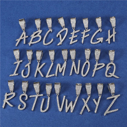 Custom Name Pendant Necklace – Bold Brush Font Design