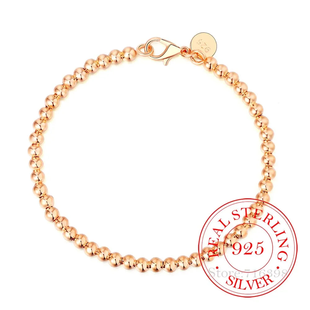 DRAVEN — 4MM Sterling Silver Beaded Bracelet