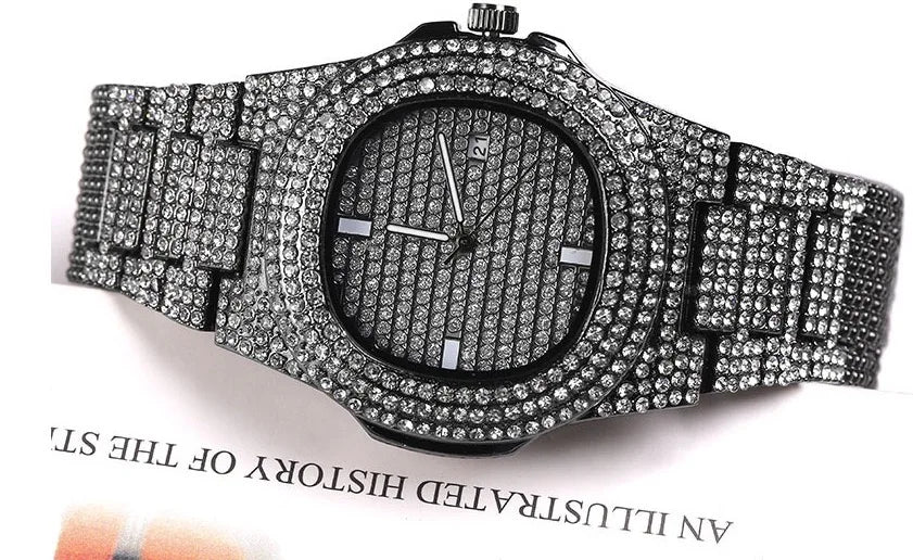 DRAVEN — Eternal Glow – Unisex Crystal-Accented Stainless Steel Watch