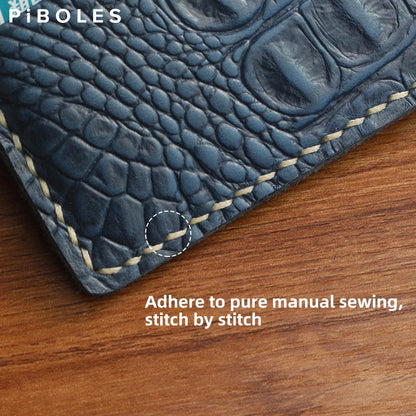 Handmade Genuine Leather Bifold Wallet Unisex Short Card Holder – Elegant Men's Accessory | Accessorio Uomo Elegante