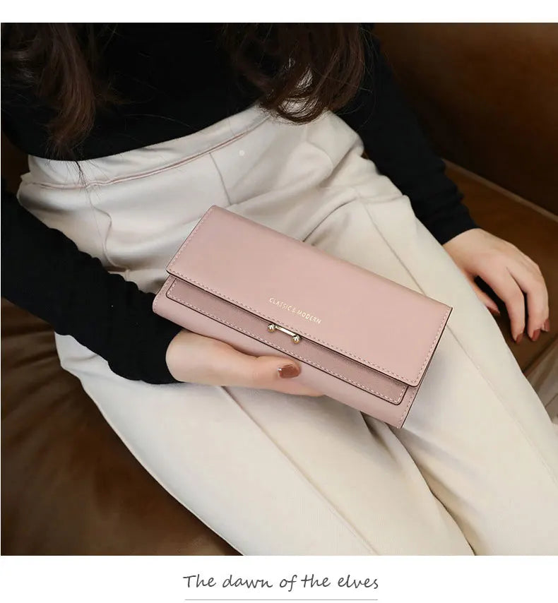 Luxury Long Wallet Women Large Capacity Clutch – Elegant Men's Accessory | Accessorio Uomo Elegante