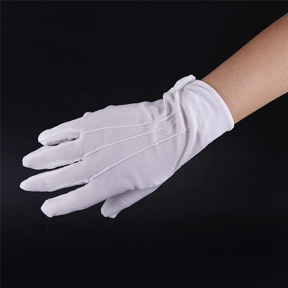 White Dress Gloves – Classic Formal Parade Style – Elegant Men's Accessory | Accessorio Uomo Elegante