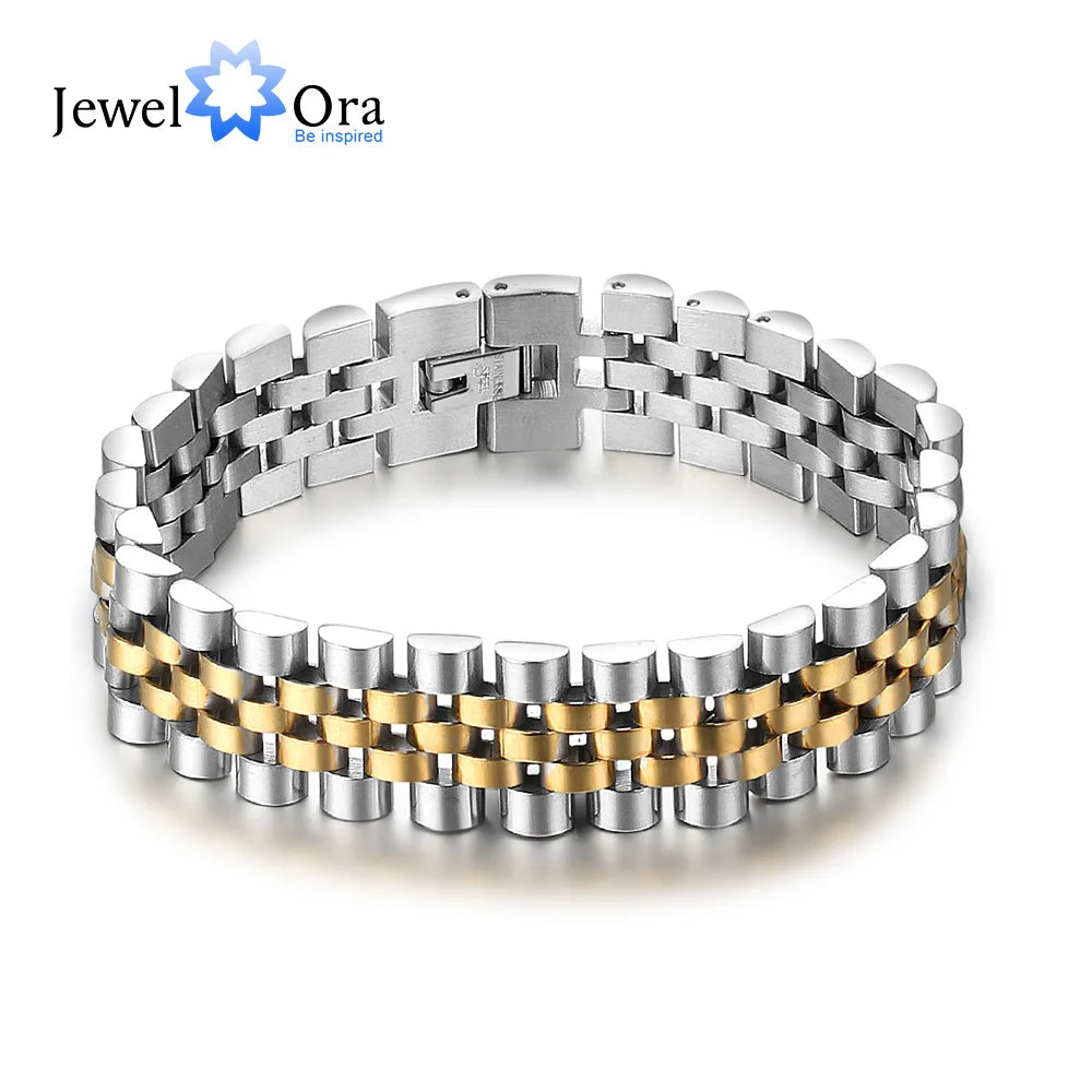 DRAVEN — Gold Stainless Steel Wristband Bracelet