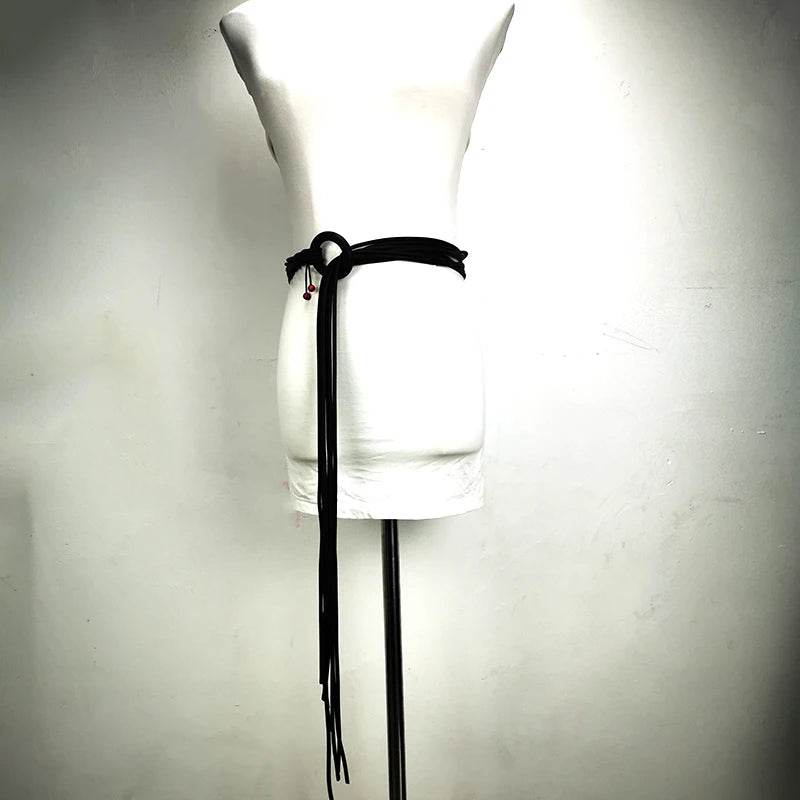 DRAVEN — Fashion PU Leather Strap Belt Women Adjustable Knot Design