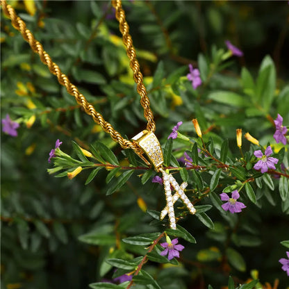 Custom Name Pendant Necklace – Bold Brush Font Design