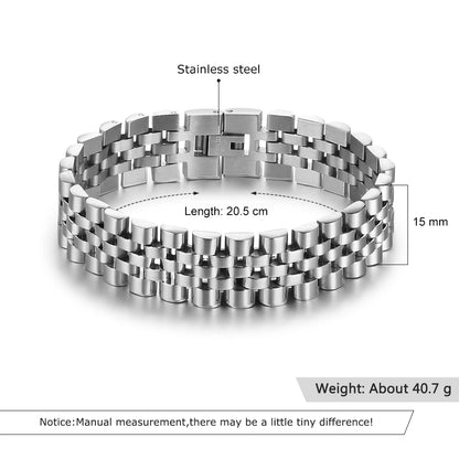 Gold Stainless Steel Wristband Bracelet – Elegant Men's Accessory | Accessorio Uomo Elegante