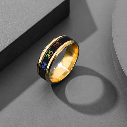 Titanium Steel Mood Temperature Ring – Elegant Men's Accessory | Accessorio Uomo Elegante