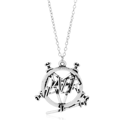 Punk Rock Band Necklace – Gothic Music Pendant Chain for Men and Women