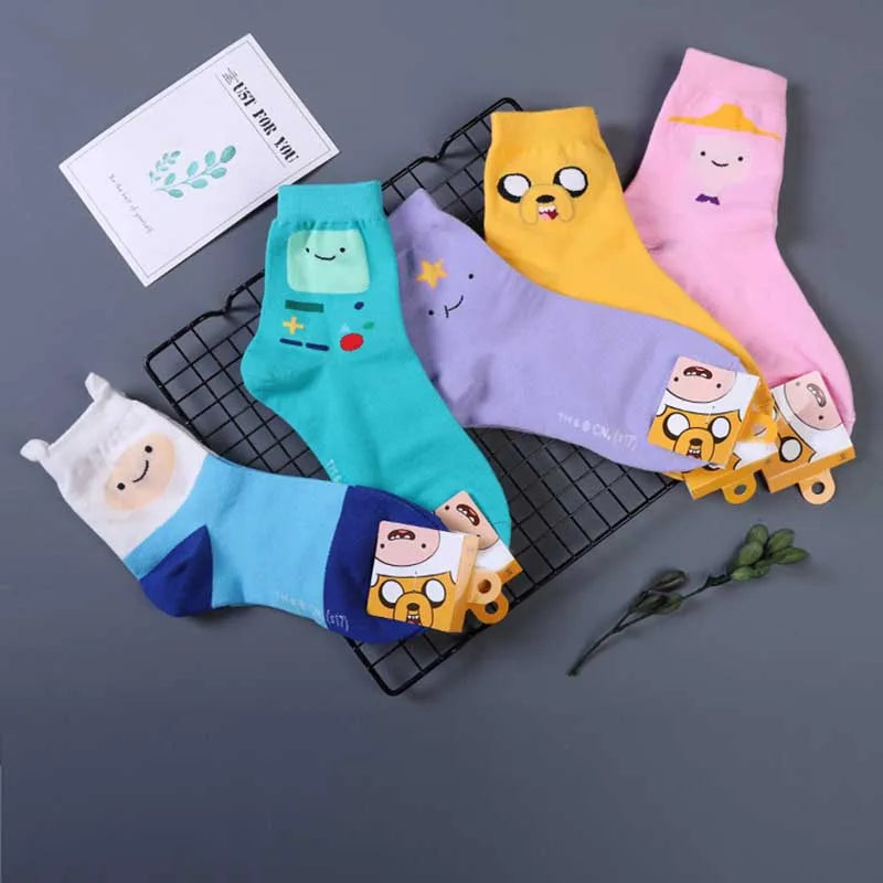 DRAVEN — Women's Harajuku Ankle Socks – Cute Cartoon Street Style