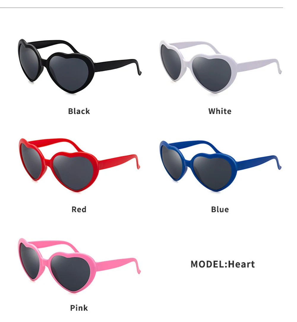 DRAVEN — Light-Reactive Heart Sunglasses – Color-Changing Love Shades