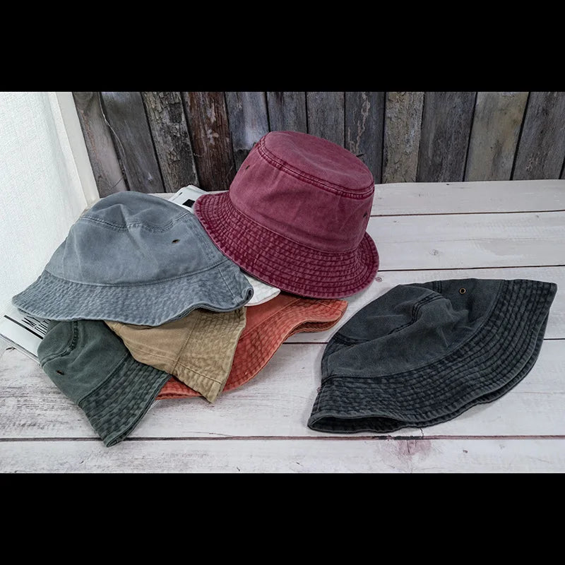 DRAVEN — Washed Denim Bucket Hat – Unisex Summer Street Style