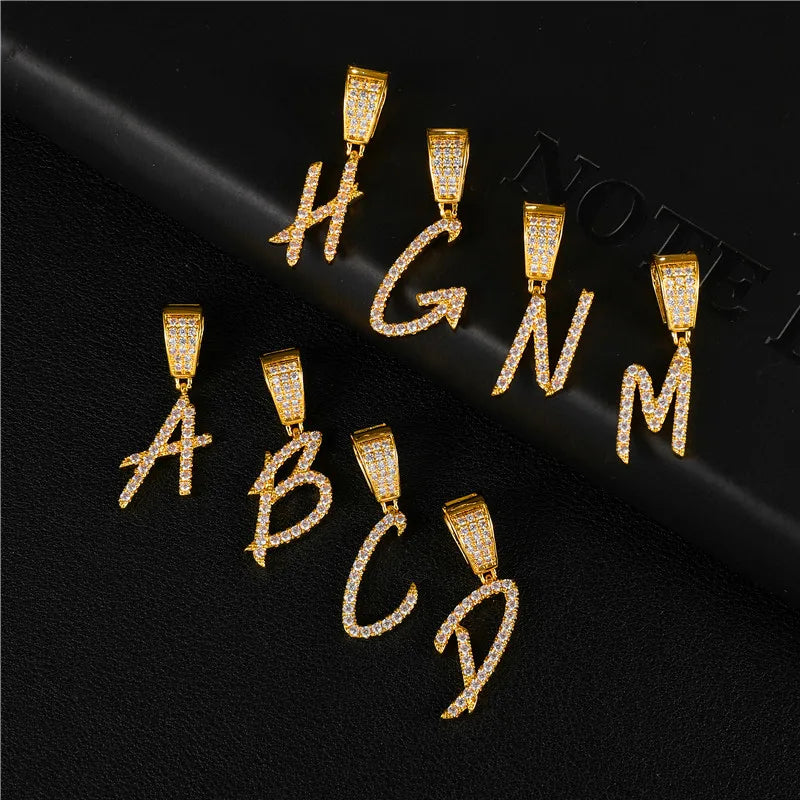 DRAVEN — Custom Name Pendant Necklace – Bold Brush Font Design