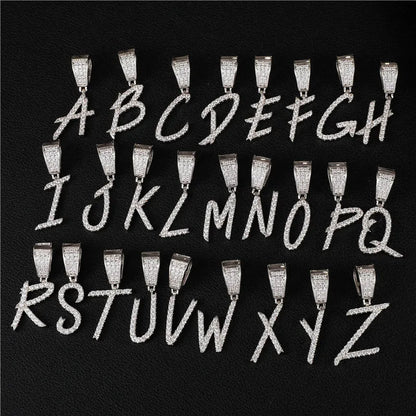 Custom Name Pendant Necklace – Bold Brush Font Design