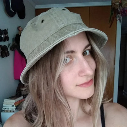 2025 Vintage Denim Bucket Hat – Washed Cotton Fisherman Style – Elegant Men's Accessory | Accessorio Uomo Elegante