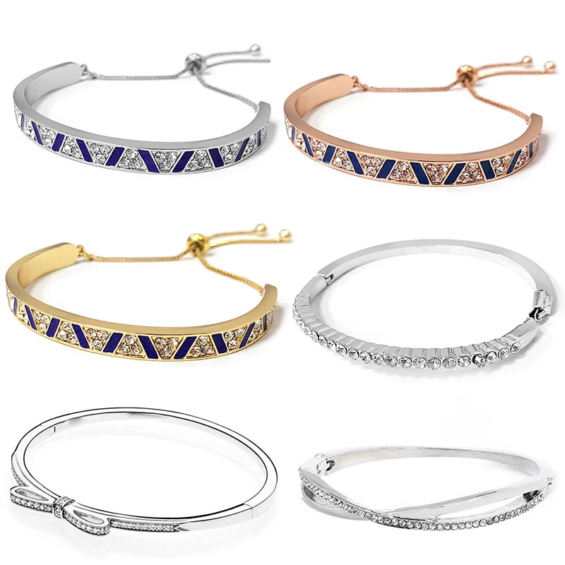 DRAVEN — Multi-Layer Rhinestone Charm Bracelet