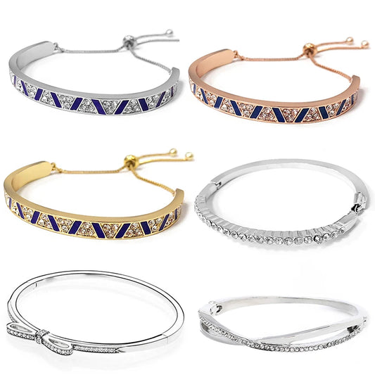 DRAVEN — Multi-Layer Rhinestone Charm Bracelet — Bracelets | DRAVEN