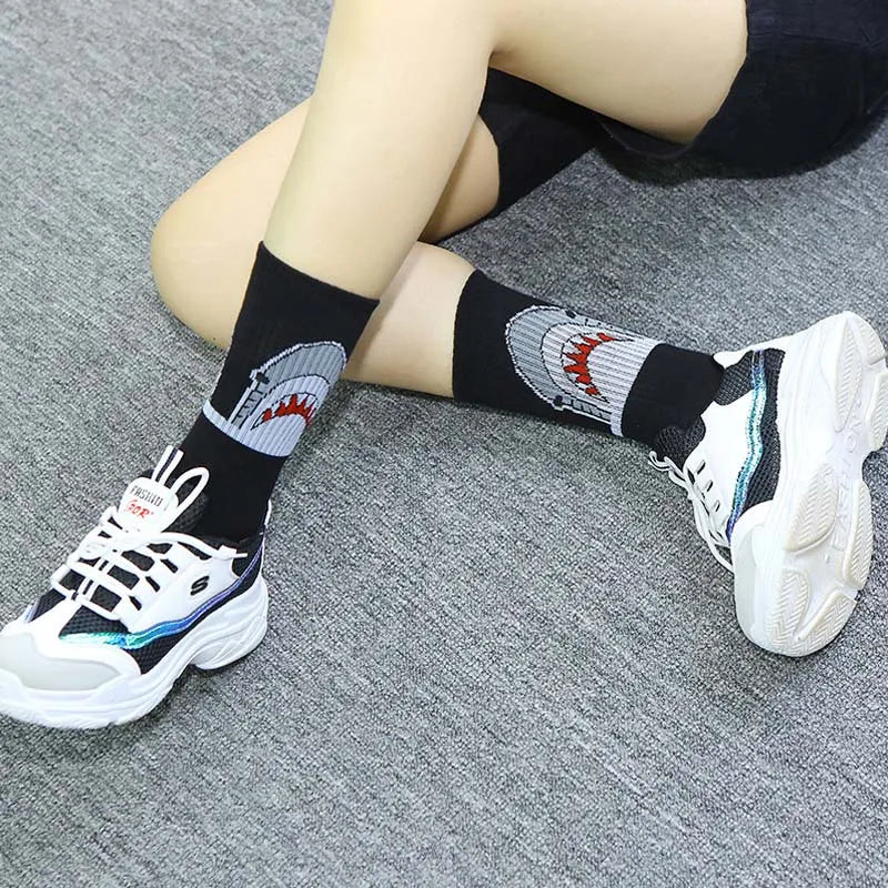 DRAVEN — Shark Crew Socks – Unisex Street Style